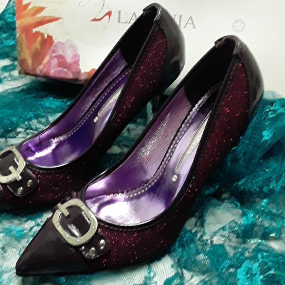 Purple lasonia heels size 8 1/2